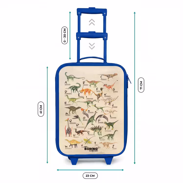 Kids’ Suitcase - Blue - Dino alphabet — 8
