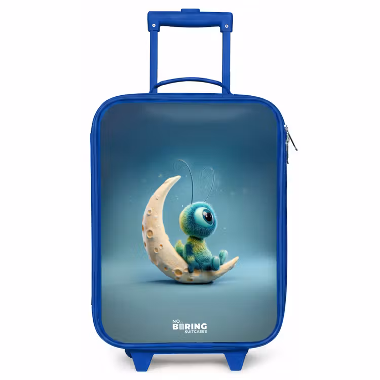 Kids’ Suitcase - Blue - Dreamy Creature on the Moon — 1