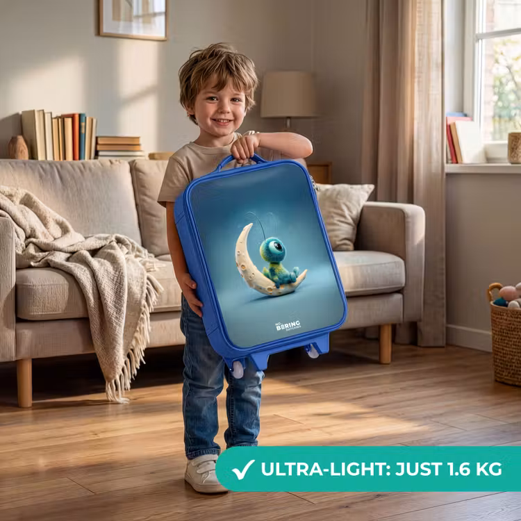 Kids’ Suitcase - Blue - Dreamy Creature on the Moon — 4