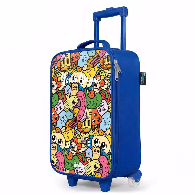 Kids’ Suitcase - Blue - Fantasy animals that laugh and are colorful — 3