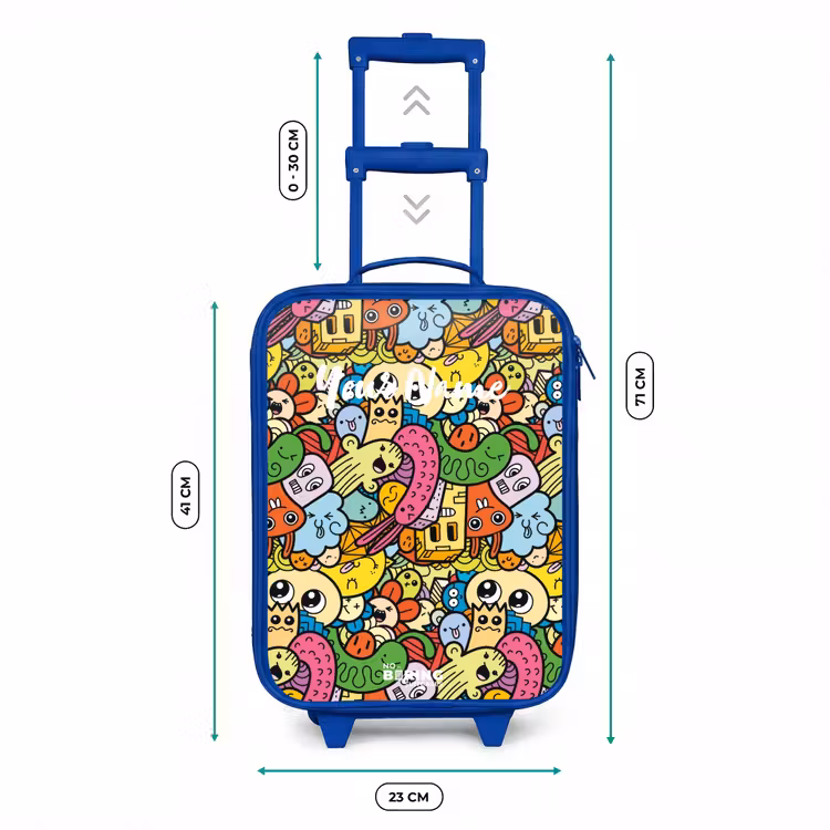 Kids’ Suitcase - Blue - Fantasy animals that laugh and are colorful — 8
