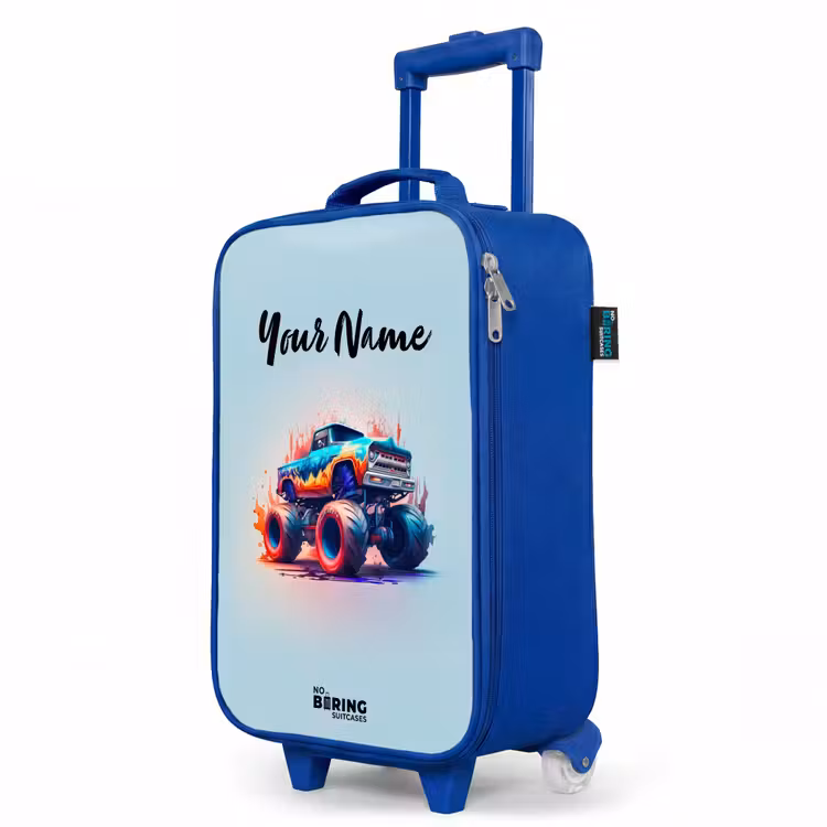 Kids’ Suitcase - Blue - Fierce Wheels — 3