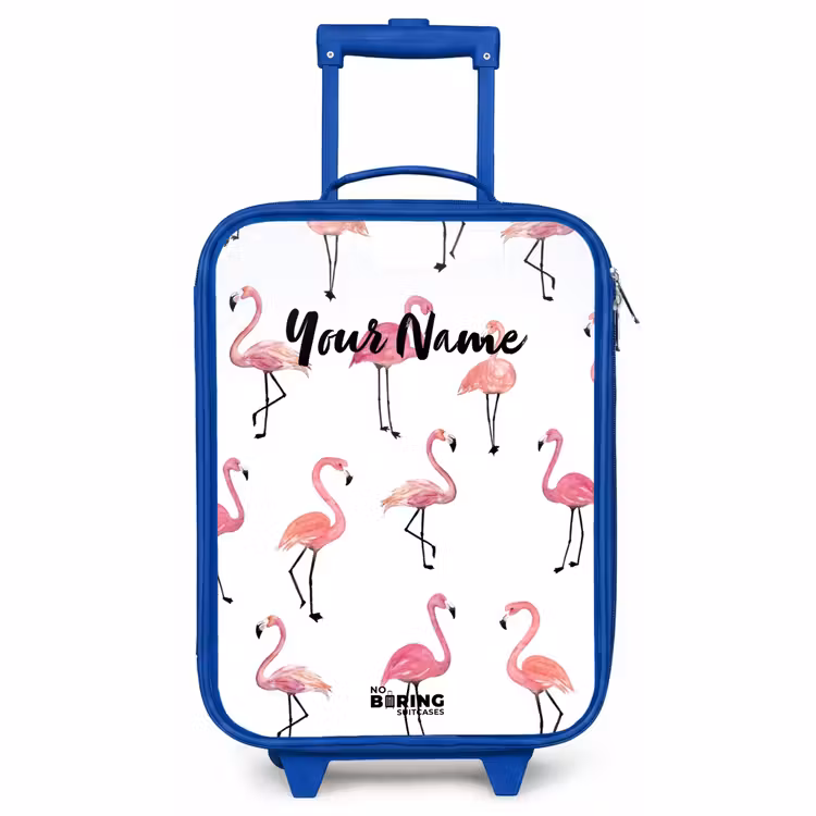 Kids’ Suitcase - Blue - Flamingo party — 2
