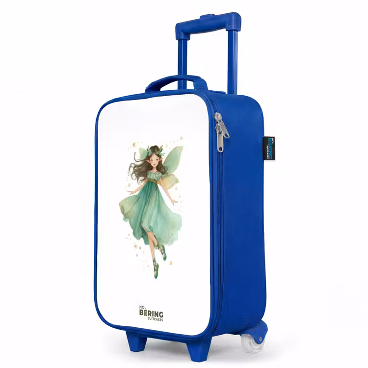Kids’ Suitcase - Blue - Floating green elf — 3