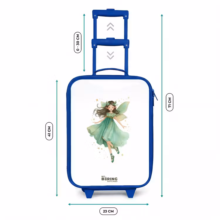Kids’ Suitcase - Blue - Floating green elf — 8