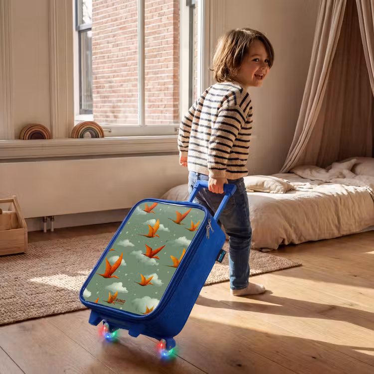 Kids’ Suitcase - Blue - Flying pterosaurs among stars — 5