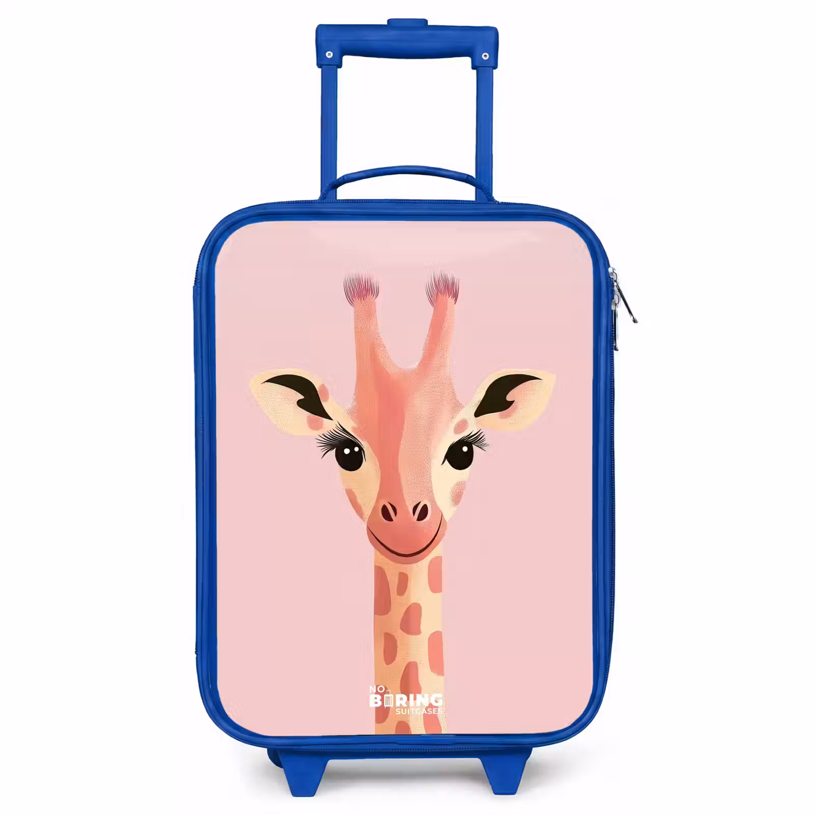 Kids’ Suitcase - Blue - Giraffe - Eyelashes - Minimalist - Pink — 1