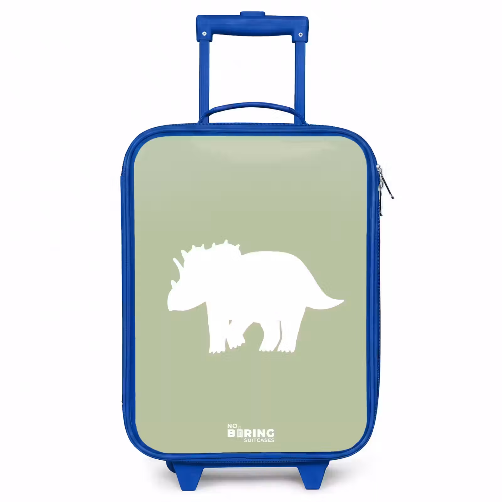 Kids’ Suitcase - Blue - Green with Triceratops dino — 1