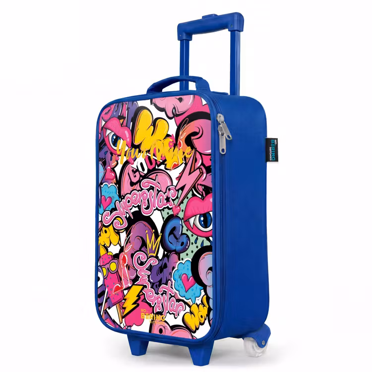 Kids’ Suitcase - Blue - Girly graffiti — 3