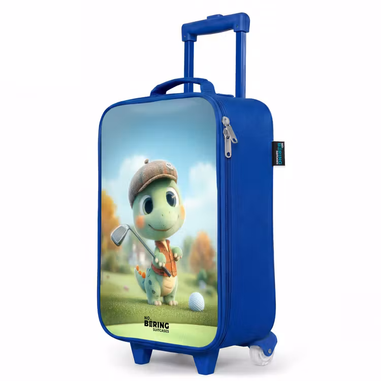 Kids’ Suitcase - Blue - Golf - Dino - Green — 3