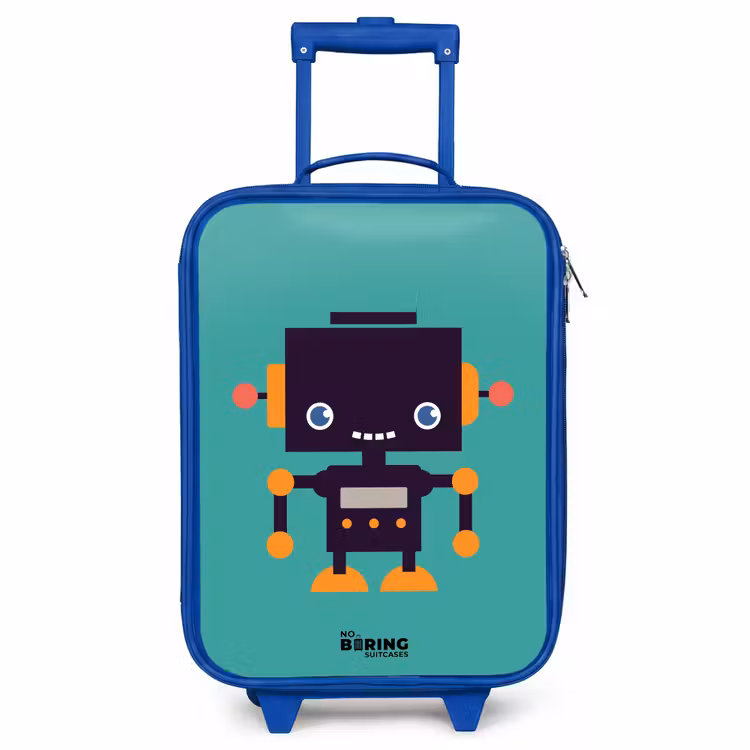 Kids’ Suitcase - Blue - Green robot — 1