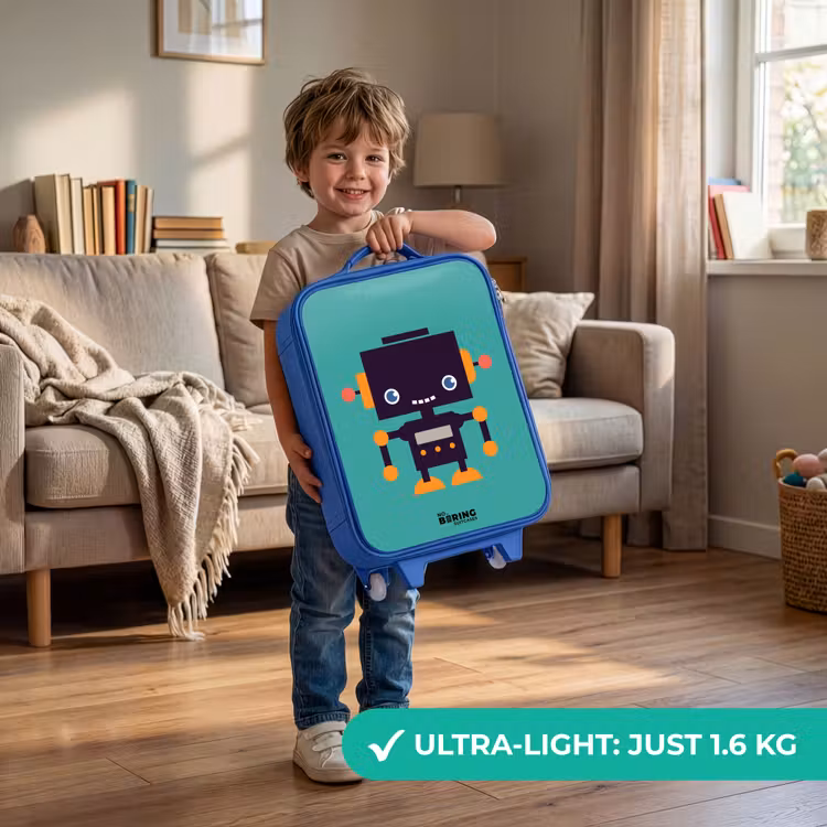 Kids’ Suitcase - Blue - Green robot — 4