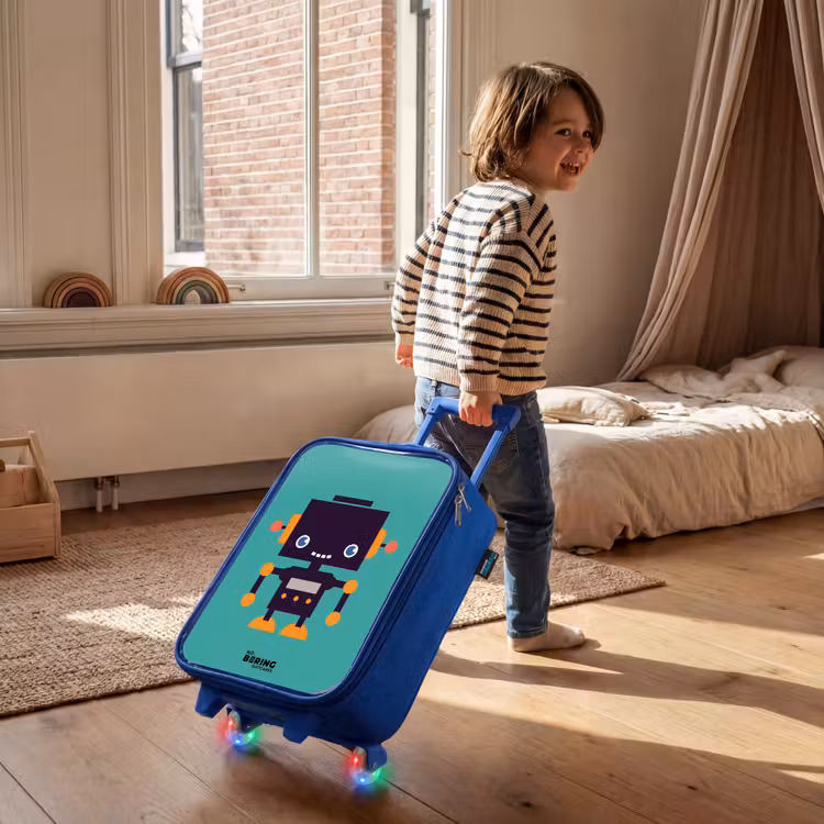 Kids’ Suitcase - Blue - Green robot — 5