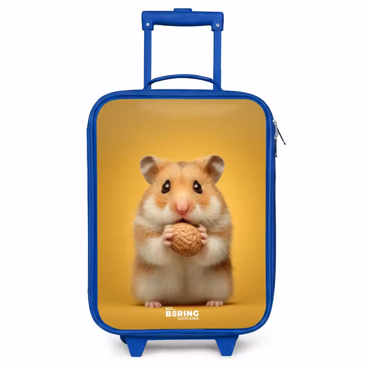 Kids’ Suitcase - Blue - Hamster - Walnut - Animal — 1