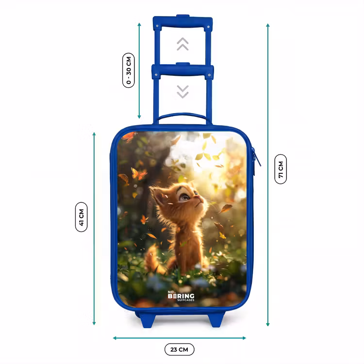Kids’ Suitcase - Blue - Henry autumn kitten — 8