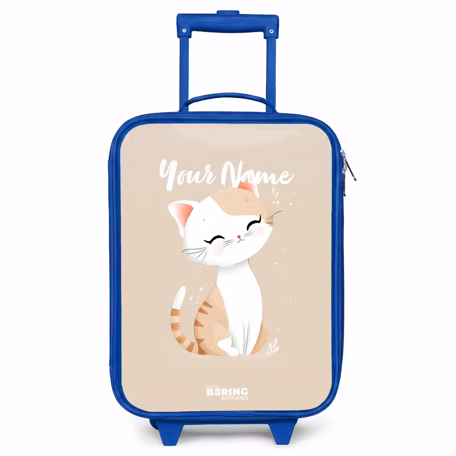 Kids’ Suitcase - Blue - Kitten in the colors beige and white — 1