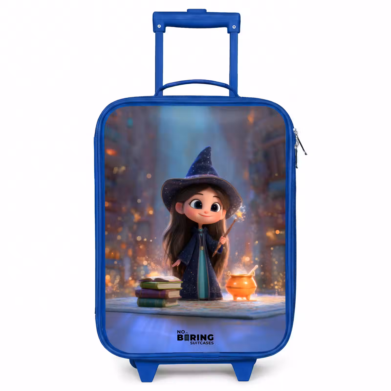 Kids’ Suitcase - Blue - Little enchantress in library — 1