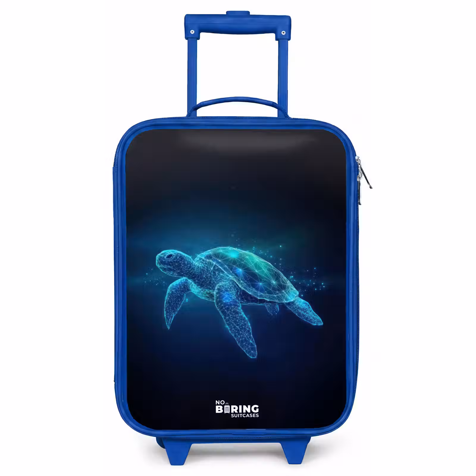 Kids’ Suitcase - Blue - Luminous turtle in digital ocean — 1