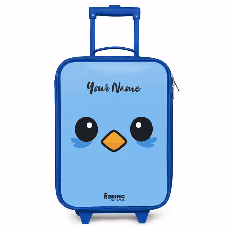 Kids’ Suitcase - Blue - Kawai - Bird - Blue — 1