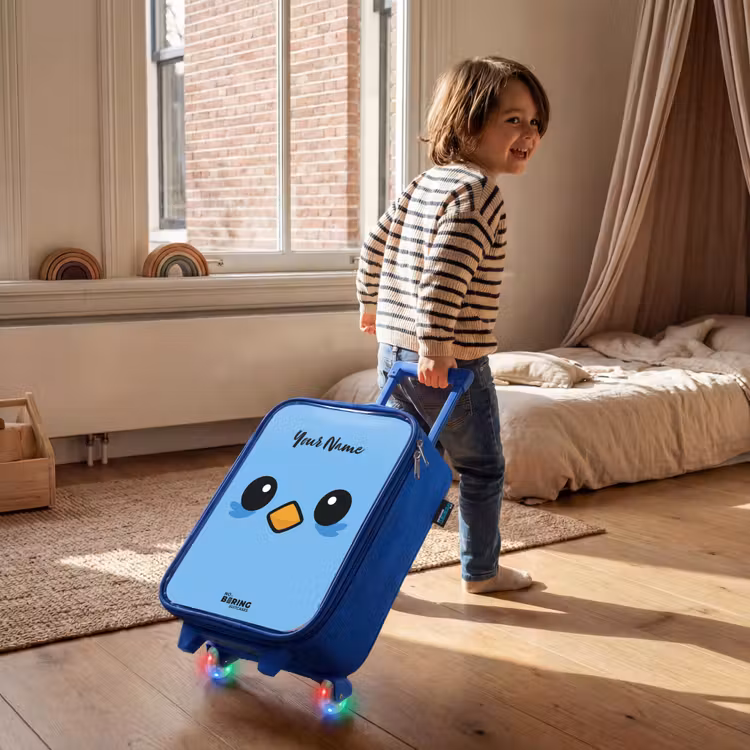 Kids’ Suitcase - Blue - Kawai - Bird - Blue — 5