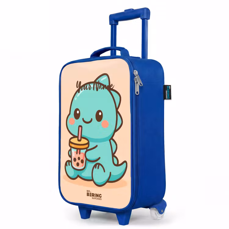 Kids’ Suitcase - Blue - Kawai - Dino - Bubbletea — 4