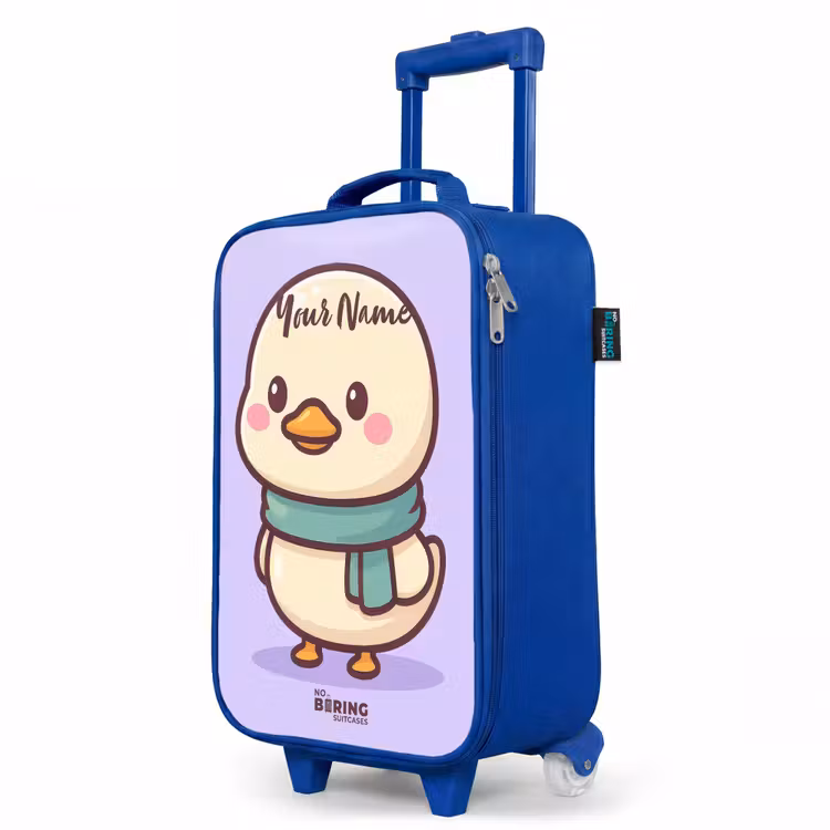 Kids’ Suitcase - Blue - Kawai - Duck - Scarf — 3