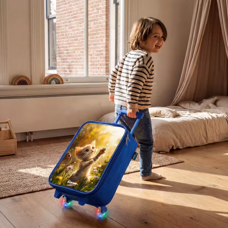 Kids’ Suitcase - Blue - Koosje kitten — 5