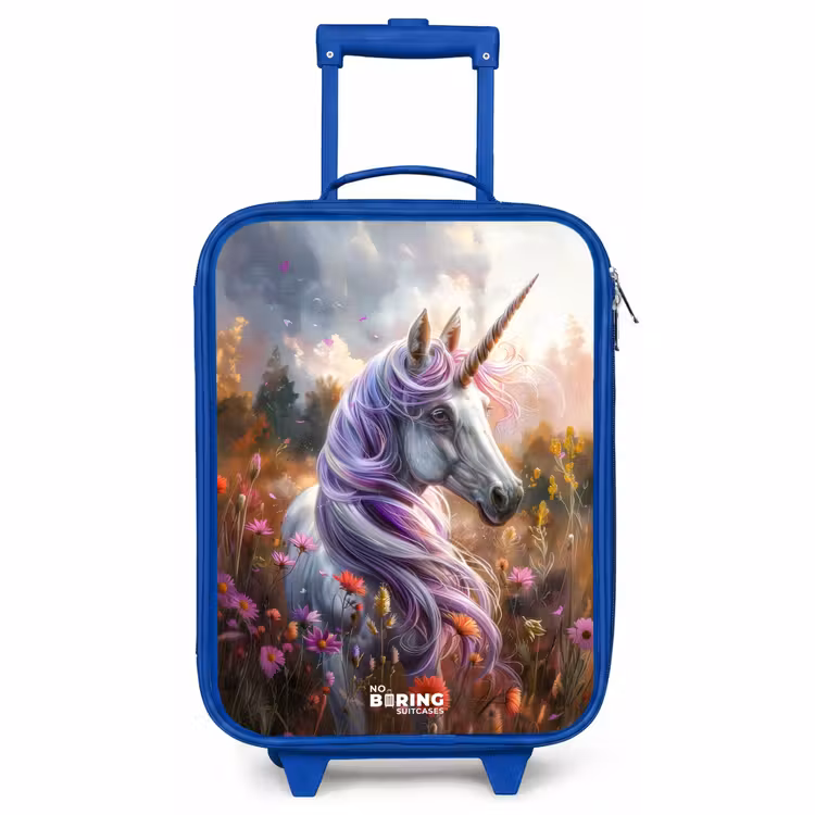 Kids’ Suitcase - Blue - Lavender spring horn — 1