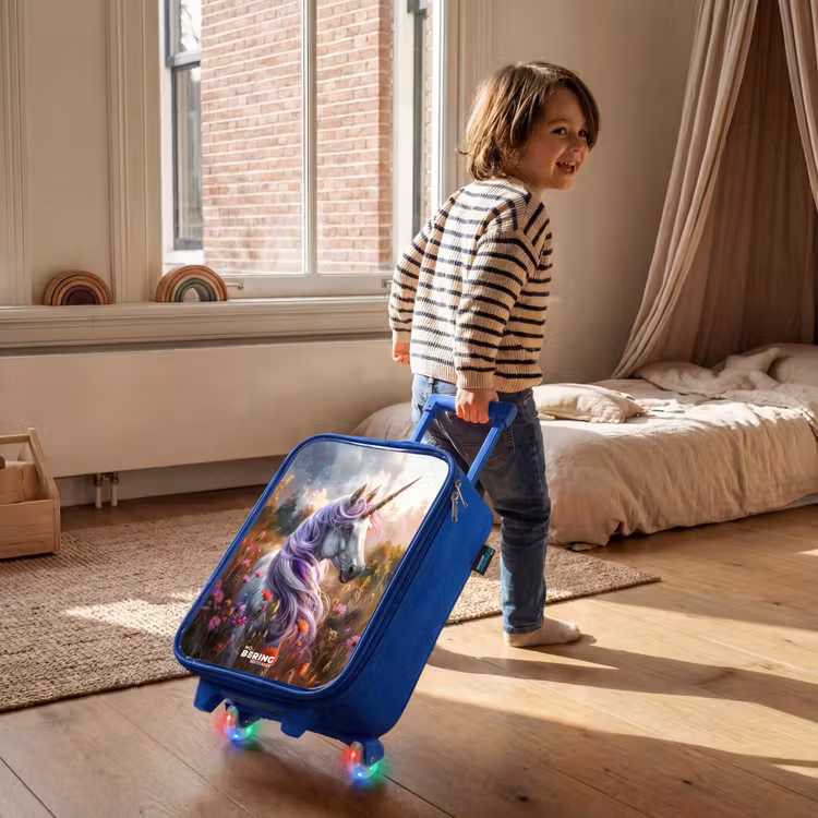 Kids’ Suitcase - Blue - Lavender spring horn — 5