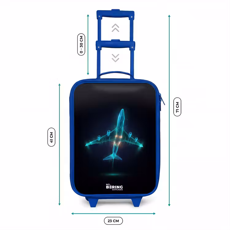 Kids’ Suitcase - Blue - Luminous airplane — 8