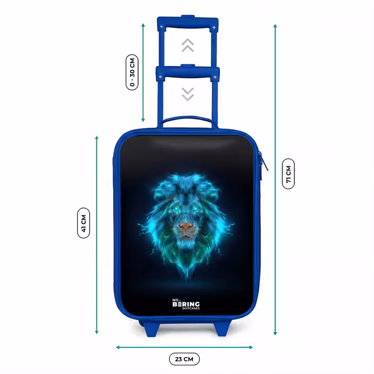 Kids’ Suitcase - Blue - Luminous lion — 8