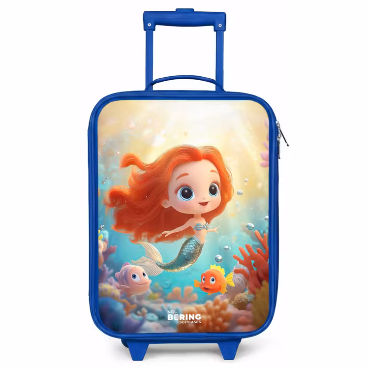 Kids’ Suitcase - Blue - Mermaid - Fish - Coral — 1