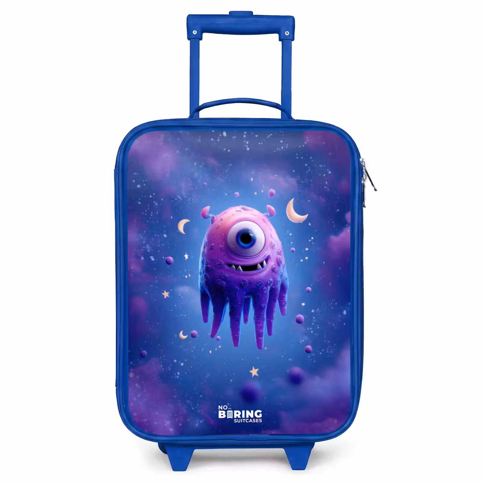 Kids’ Suitcase - Blue - Merry purple eye in space — 1