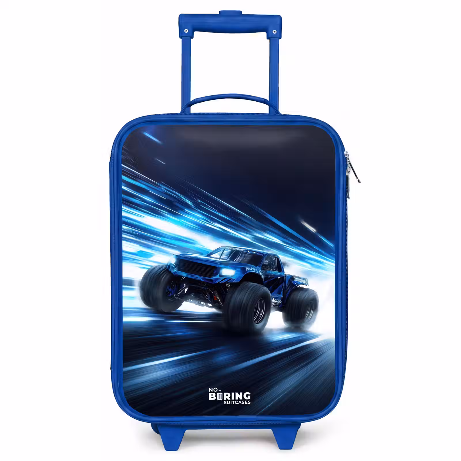 Kids’ Suitcase - Blue - Monster truck races through light speed — 1