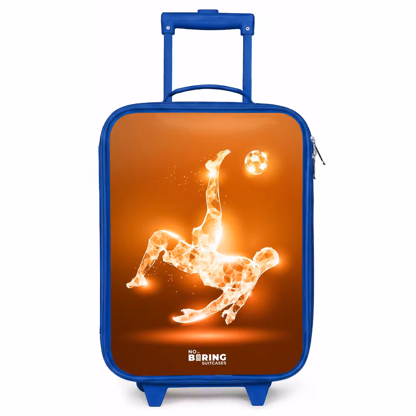 Kids’ Suitcase - Blue - Orange light soccer player in floating moment — 1