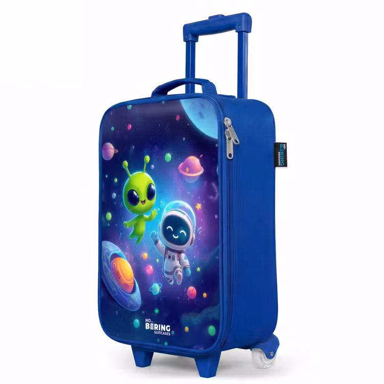 Kids’ Suitcase - Blue - Merry Meeting in Space — 3
