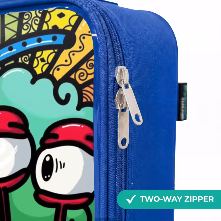 Kids’ Suitcase - Blue - Merry monster chaos — 10