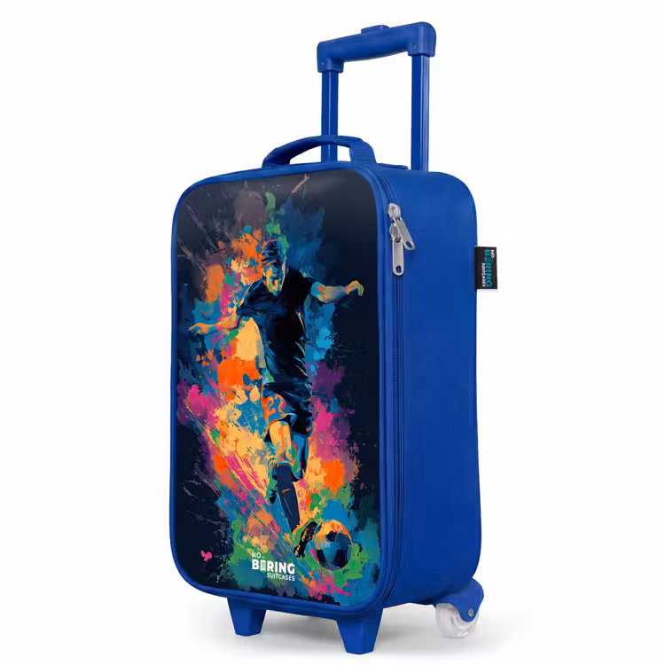 Kids’ Suitcase - Blue - Neon - Footballer - Colorful — 3