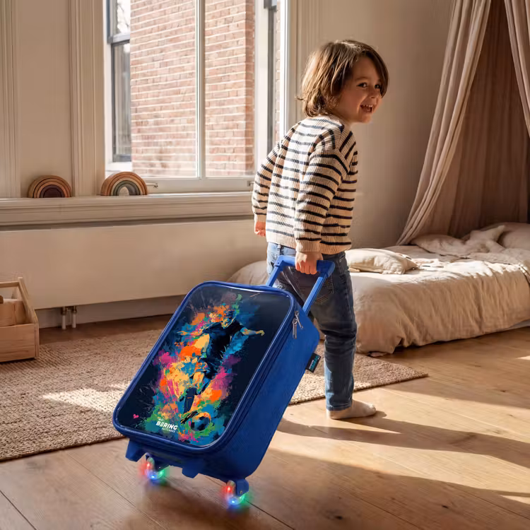 Kids’ Suitcase - Blue - Neon - Footballer - Colorful — 5