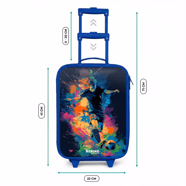 Kids’ Suitcase - Blue - Neon - Footballer - Colorful — 8