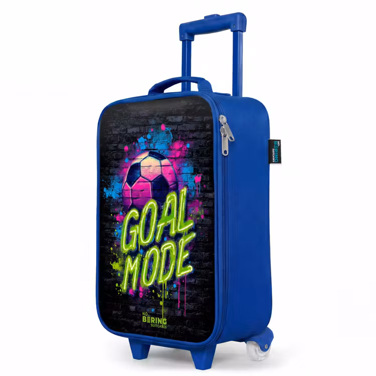 Kids’ Suitcase - Blue - Neon - Graffiti - Football - Colorful — 3