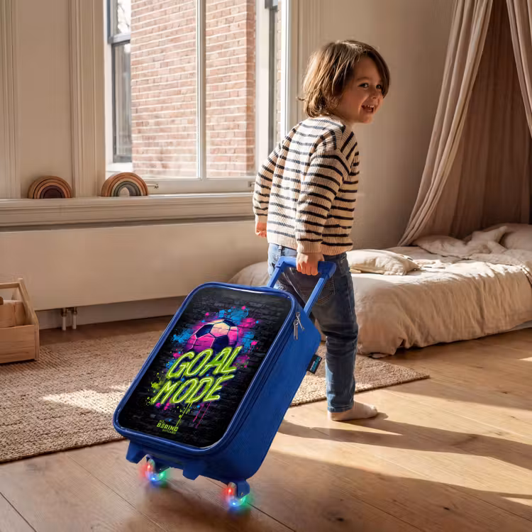 Kids’ Suitcase - Blue - Neon - Graffiti - Football - Colorful — 5
