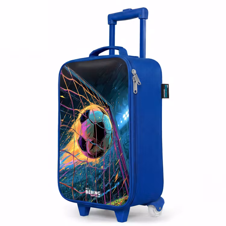 Kids’ Suitcase - Blue - Neon - Net - Football - Colorful — 3