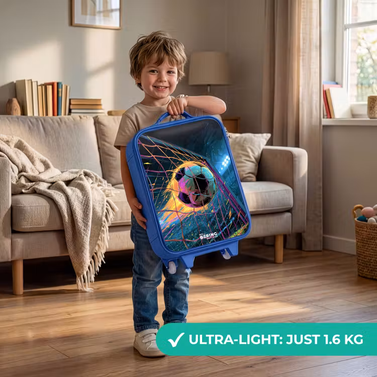 Kids’ Suitcase - Blue - Neon - Net - Football - Colorful — 4