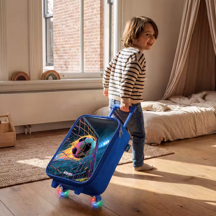 Kids’ Suitcase - Blue - Neon - Net - Football - Colorful — 5