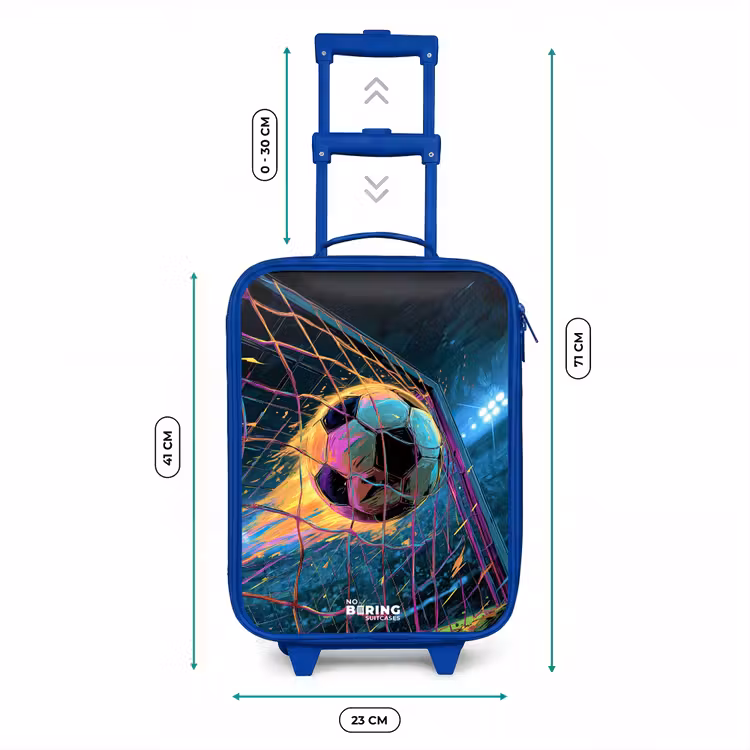 Kids’ Suitcase - Blue - Neon - Net - Football - Colorful — 8