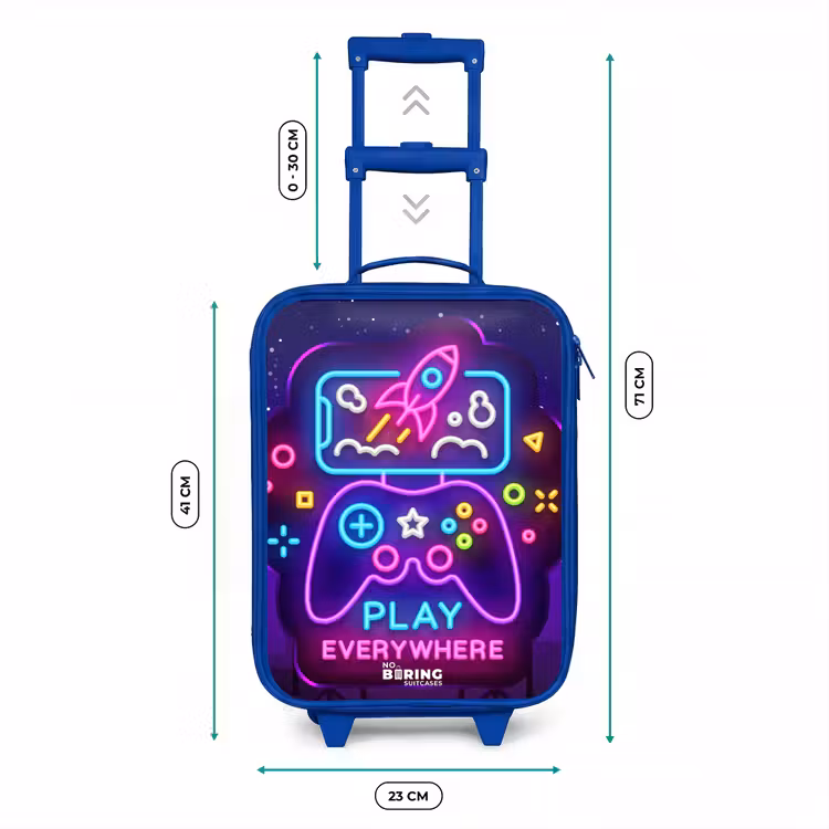 Kids’ Suitcase - Blue - Neon sign with controller — 8
