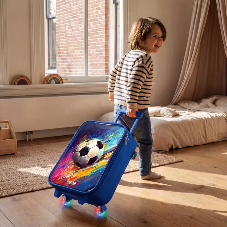 Kids’ Suitcase - Blue - Neon - Soccer - Colorful — 5