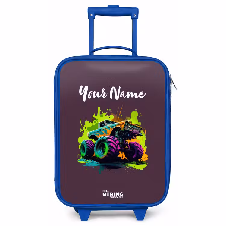 Kids’ Suitcase - Blue - Neon Wheels — 1