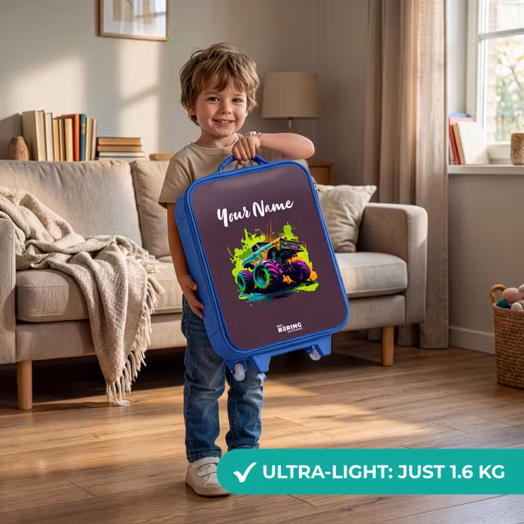 Kids’ Suitcase - Blue - Neon Wheels — 4